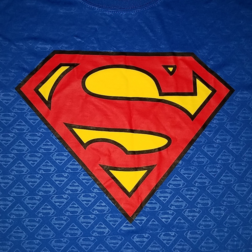 Dc super man dry fit with large logo xl